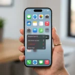 iPhone quick actions menu open showing how to hide apps on iPhone with the Require Face ID option