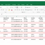 Excel spreadsheet showing highlighted empty rows before deletion