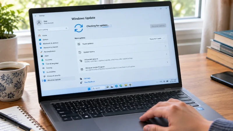 installing Windows updates to fix sound not working on Windows
